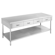 Stainless Work Bench With 4 Drawers And Undershelf - 1800X600