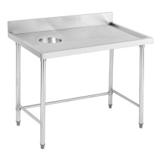 Stainless Steel Bench with LHS Waste Hole