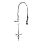 Stainless Steel Dual Hob Mounted Pre Rinse Unit and 1000mm Hose