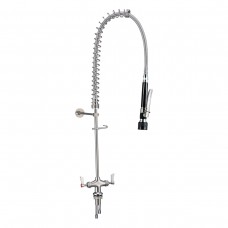 Clean a Jet by 3monkeez T-3M53007-H Stainless Steel Dual Hob Mounted Pre Rinse Unit (1000mm Hose)