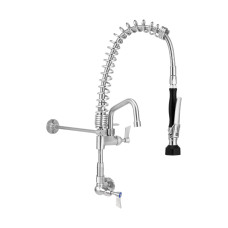 Compact Stainless Steel Single Wall Mount Pre-Rinse with 6 Pot Filler
