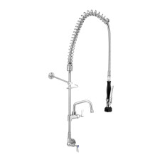 Stainless Steel Single Wall Mount Pre-Rinse with 6 Pot Filler