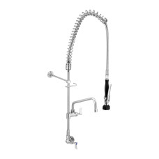 Stainless Steel Single Wall Mount Pre-Rinse with 12 Pot Filler