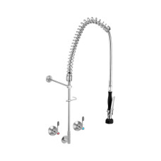 Clean a Jet by 3monkeez T-3M53810 Stainless Steel Wall Stops And Elbow Pre Rinse Unit