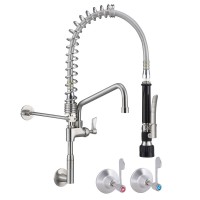 Compact Concealed Wall Mount Stainless Steel Pre Rinse Unit with 12