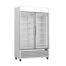 Double Glass Door White Upright Freezer 800 Litre