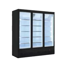 Triple Glass Door Black Colourbond Upright Drink Freezer Bottom Mounted