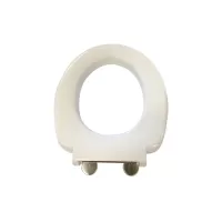 Assistance Single Flap White Toilet Seat with Closed Front 50mmH
