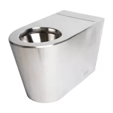 Disabled Wall Faced Toilet Pan 304 Grade Stainless Steel with S Trap