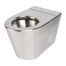 Wall Faced Toilet Pan 304 Grade Stainless Steel with S Trap