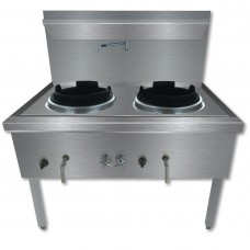 Stainless Steel Waterless Double Chimney Wok NG