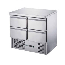Four Drawer Stainless Steel Compact Workbench Fridge
