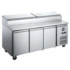 Thermaster by FED XSS7C18S3V FED-X S/S Three Door Refrigerated Sandwich Counter (700mm Deep)