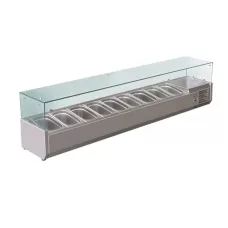 Thermaster by FED XVRX2000/380 FED-X Countertop Ingredients Prep Fridge 2000mm Long (9x1/3GN)