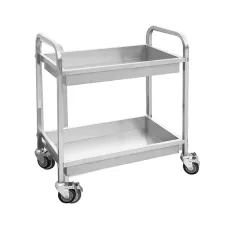 Modular Systems by FED YC-102D 2 Tier S/S Trolley With 2 Deep Clearing Basin 855X535X940